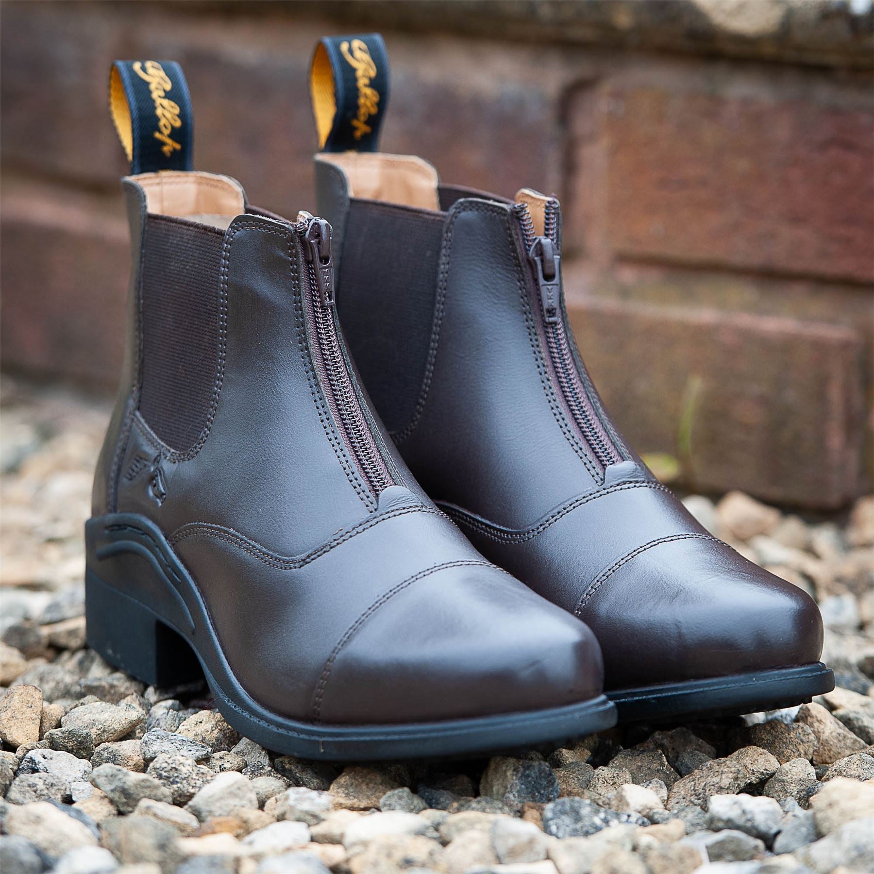 Gallop Equestrian Elegance Leather Paddock Zip Boots - Just Horse Riders