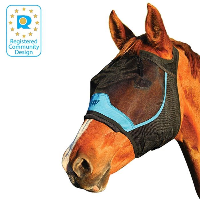 Woof Wear UV Fly Mask without Ears, featuring soft and stretchy fabric for comfort