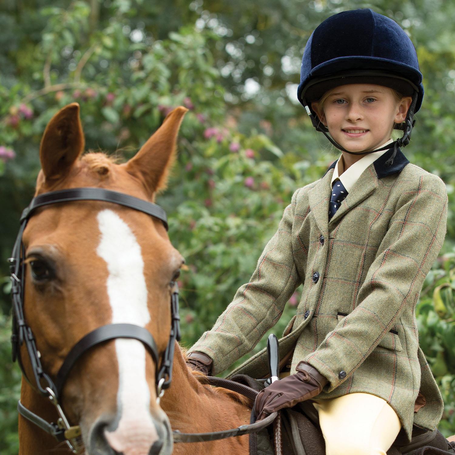 Equetech Childs Launton Deluxe Tweed Riding Jacket - Just Horse Riders
