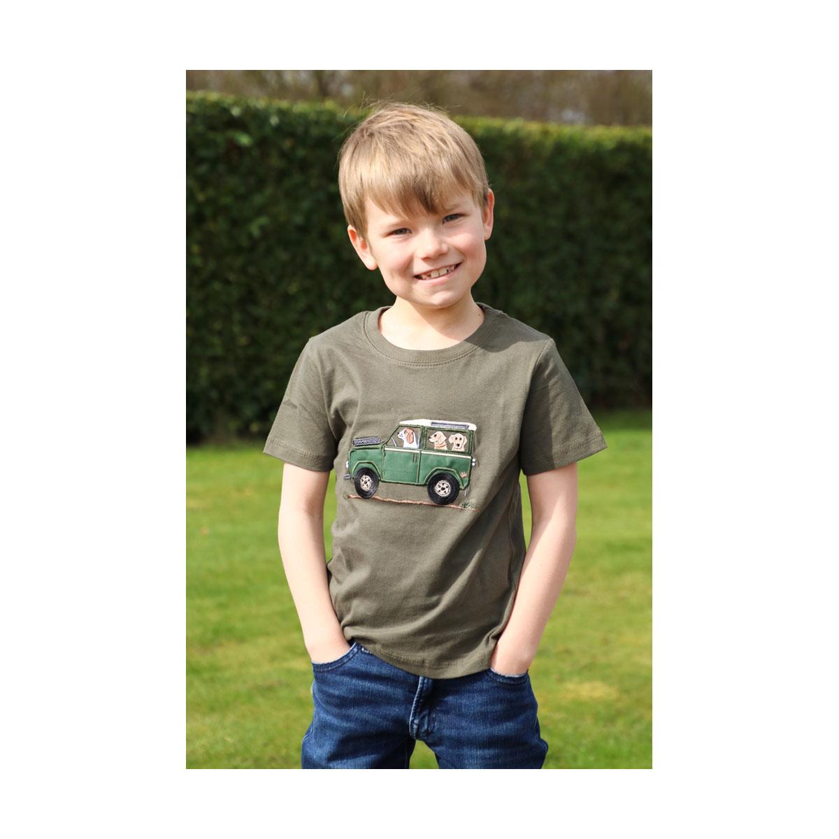 British Country Collection Offroader & Dogs Childrens T-Shirt - Just Horse Riders