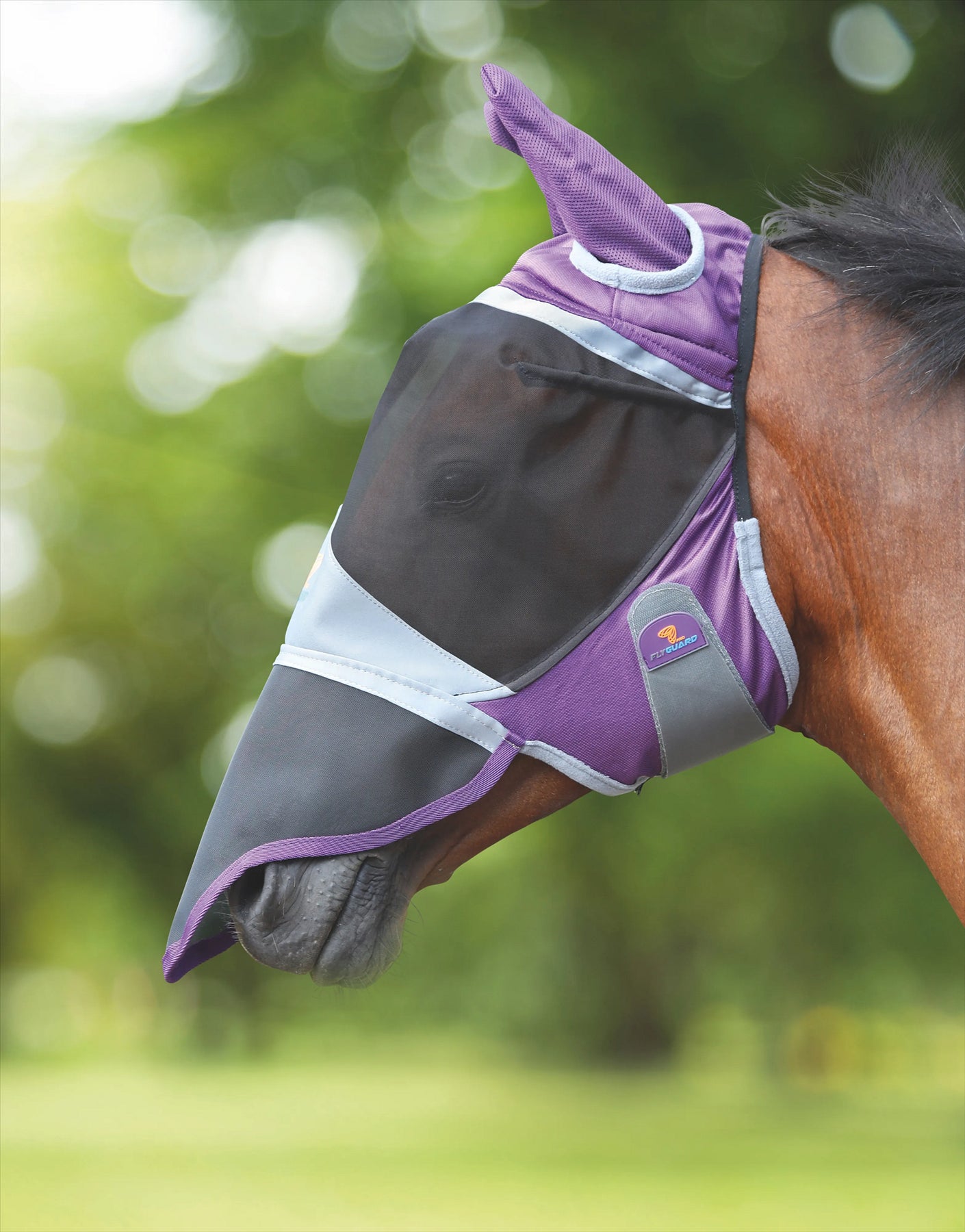 Shires Deluxe Fly Mask With Ears & Nose - Just Horse Riders