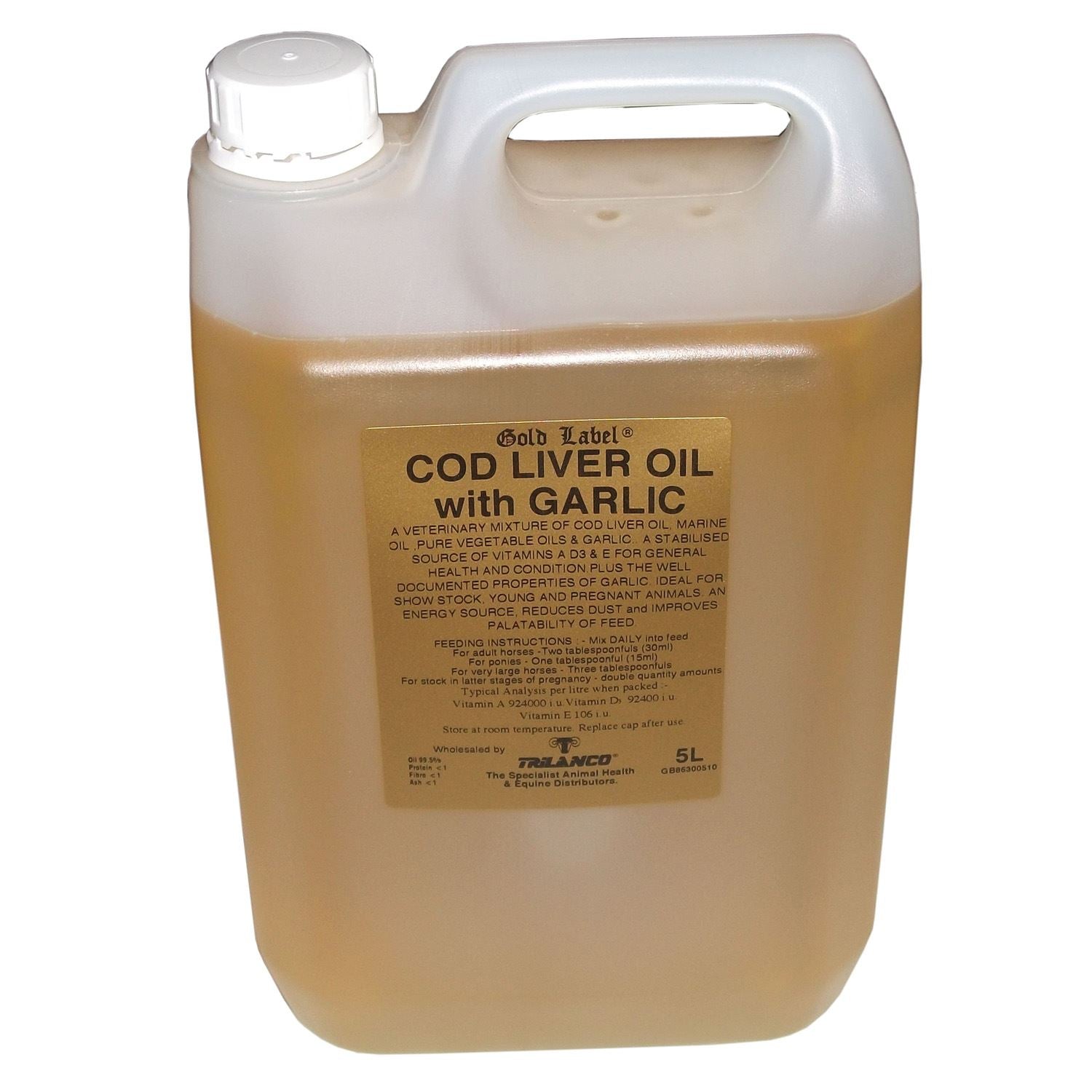 Gold Label Cod Liver Oil With Garlic - Just Horse Riders