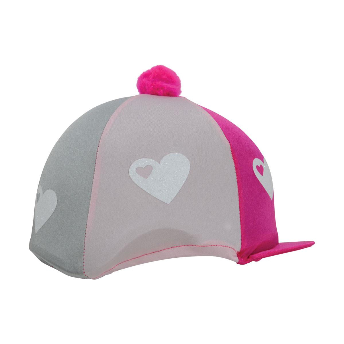 Hy Equestrian Glitter Hearts Hat Cover - Just Horse Riders